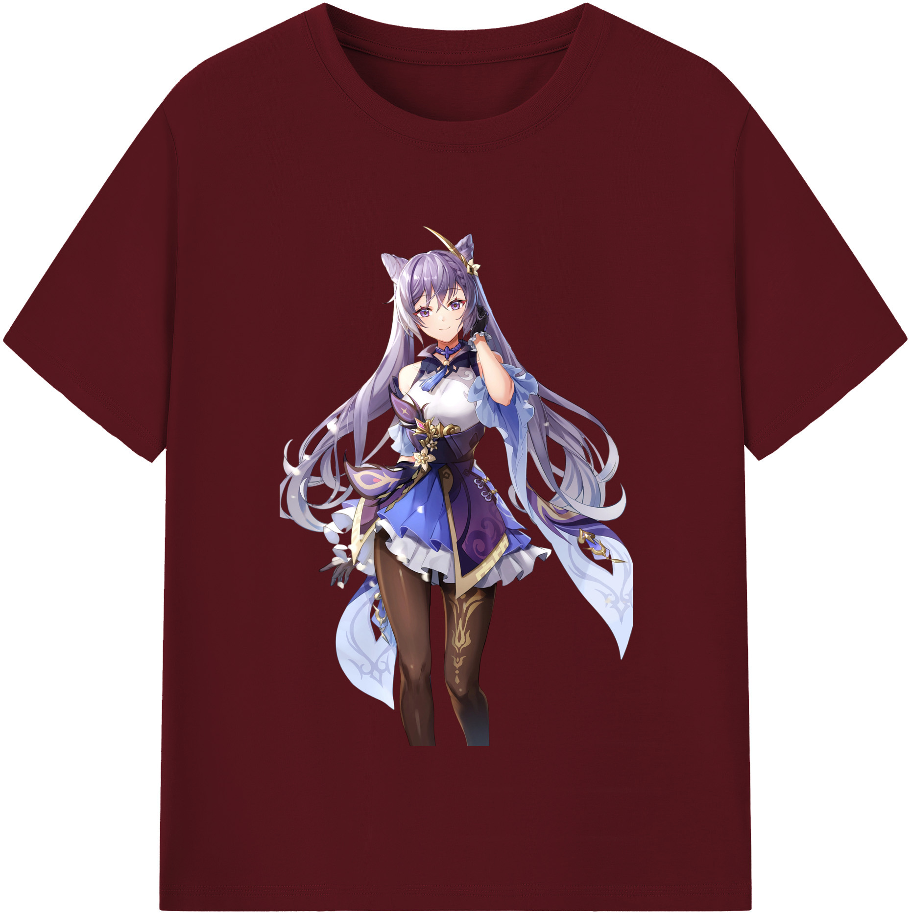 げんし神 刻晴 こくせい genshin Kokusei 綿100％半袖Tシャツ（フロントプリント）